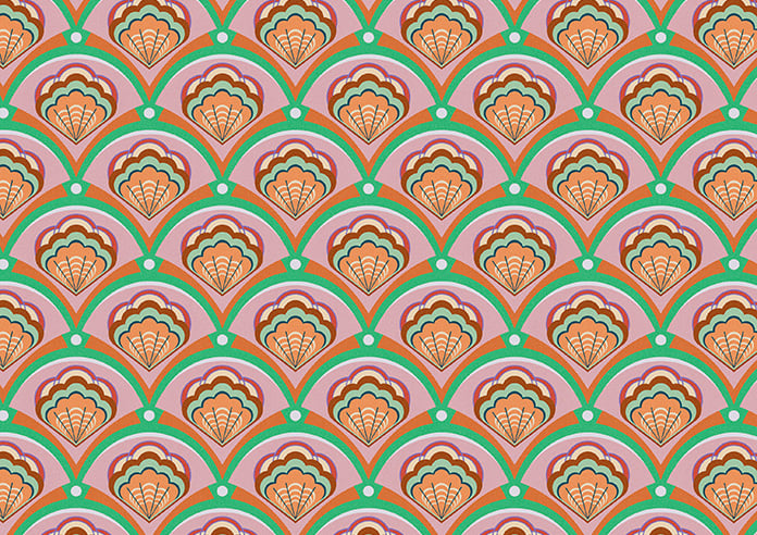 Deco Sea Shells, Strawberry - Motorised Roman Blind - Image 7